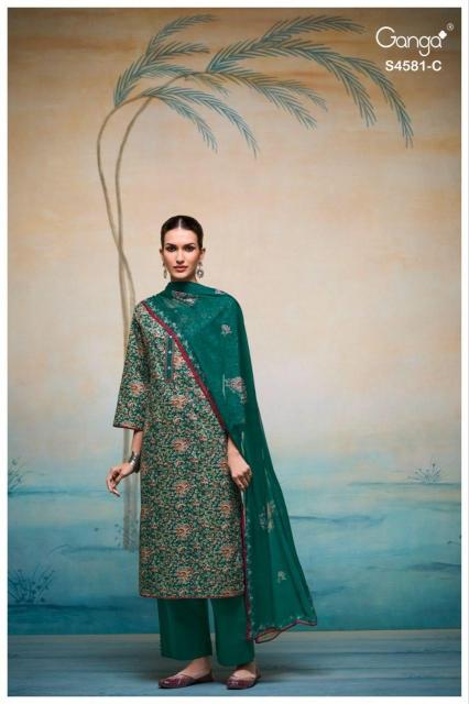 Ganga ruby 4581 cotton dress material wholesale